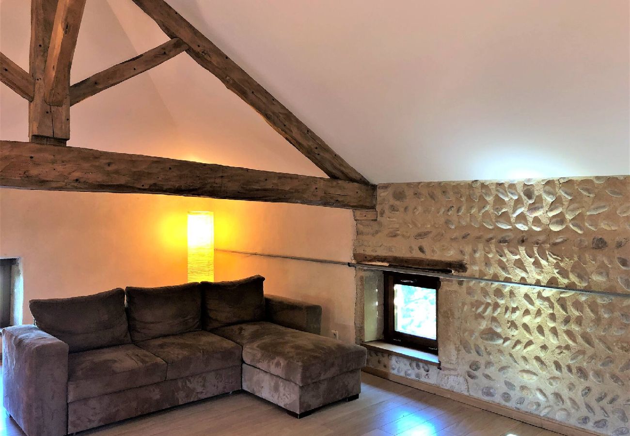 Maison à Chantemerle-les-Blés - Maison en galets avec piscine et jacuzzi